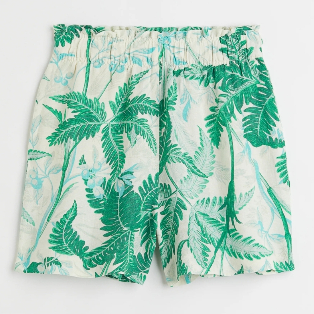 NWOT Linen-Blend Shorts - M